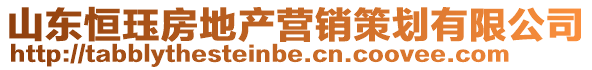 山東恒玨房地產(chǎn)營銷策劃有限公司