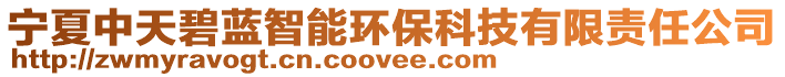 寧夏中天碧藍(lán)智能環(huán)?？萍加邢挢?zé)任公司