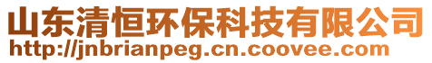 山東清恒環保科技有限公司