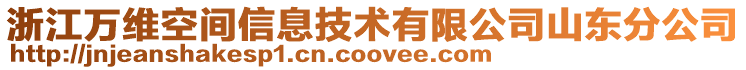 浙江萬維空間信息技術有限公司山東分公司
