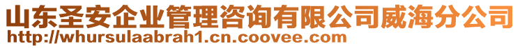 山東圣安企業(yè)管理咨詢有限公司威海分公司