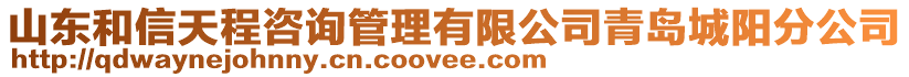 山東和信天程咨詢管理有限公司青島城陽分公司