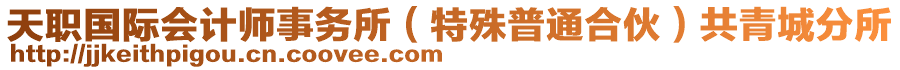 天職國際會計師事務所（特殊普通合伙）共青城分所