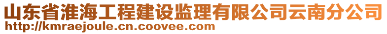 山東省淮海工程建設監(jiān)理有限公司云南分公司