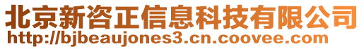 北京新咨正信息科技有限公司