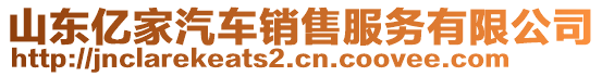 山東億家汽車銷售服務(wù)有限公司