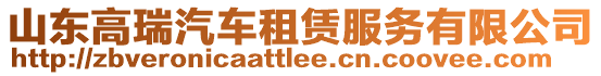 山東高瑞汽車租賃服務有限公司