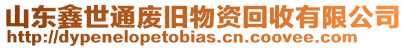 山東鑫世通廢舊物資回收有限公司