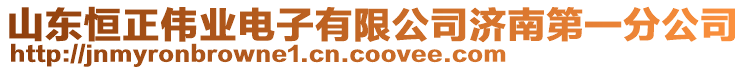 山東恒正偉業(yè)電子有限公司濟(jì)南第一分公司