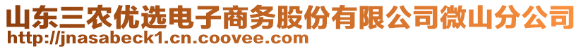 山東三農(nóng)優(yōu)選電子商務(wù)股份有限公司微山分公司