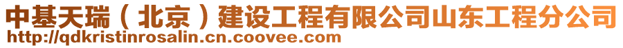 中基天瑞(北京)建設(shè)工程有限公司山東工程分公司