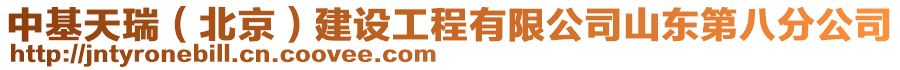 中基天瑞(北京)建設工程有限公司山東第八分公司
