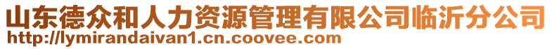 山東德眾和人力資源管理有限公司臨沂分公司