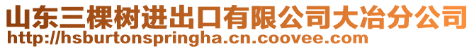 山東三棵樹進(jìn)出口有限公司大冶分公司