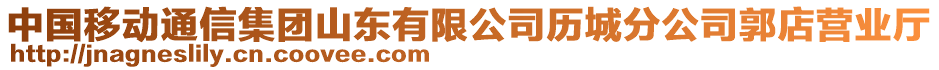 中國(guó)移動(dòng)通信集團(tuán)山東有限公司歷城分公司郭店?duì)I業(yè)廳