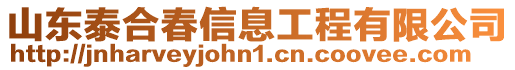 山東泰合春信息工程有限公司