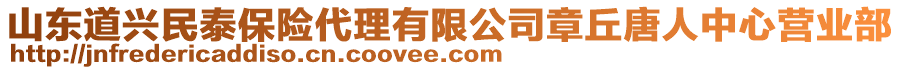 山东道兴民泰保险代理有限公司章丘唐人中心营业部