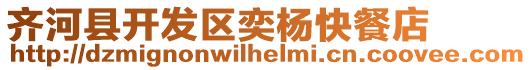 齊河縣開(kāi)發(fā)區(qū)奕楊快餐店