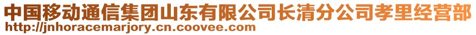 中國移動(dòng)通信集團(tuán)山東有限公司長清分公司孝里經(jīng)營部