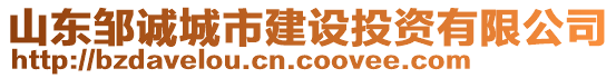 山東鄒誠城市建設(shè)投資有限公司