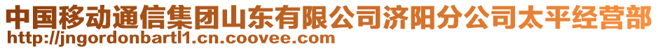 中國移動(dòng)通信集團(tuán)山東有限公司濟(jì)陽分公司太平經(jīng)營部