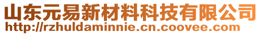 山東元易新材料科技有限公司