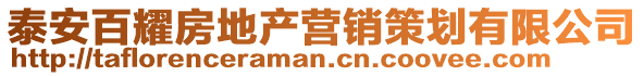 泰安百耀房地產(chǎn)營(yíng)銷(xiāo)策劃有限公司