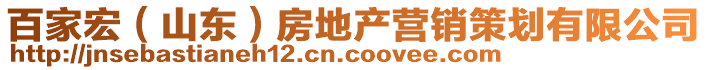 百家宏（山東）房地產(chǎn)營(yíng)銷策劃有限公司