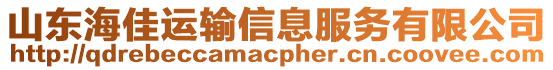 山東海佳運(yùn)輸信息服務(wù)有限公司