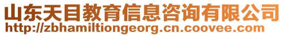 山東天目教育信息咨詢有限公司