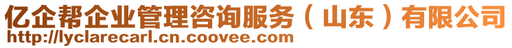 億企幫企業(yè)管理咨詢服務(wù)（山東）有限公司