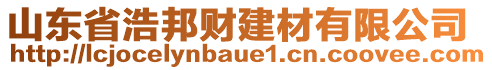 山東省浩邦財(cái)建材有限公司