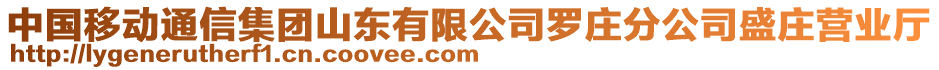 中国移动通信集团山东有限公司罗庄分公司盛庄营业厅