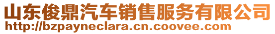 山東俊鼎汽車銷售服務(wù)有限公司