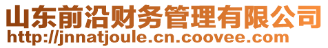 山東前沿財務管理有限公司