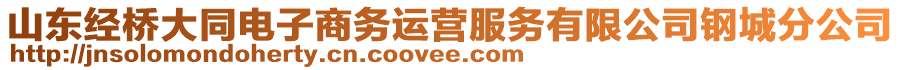 山東經(jīng)橋大同電子商務(wù)運(yùn)營(yíng)服務(wù)有限公司鋼城分公司