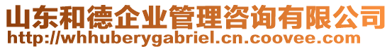 山東和德企業(yè)管理咨詢有限公司