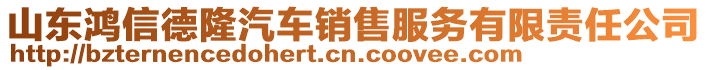 山東鴻信德隆汽車銷售服務(wù)有限責(zé)任公司