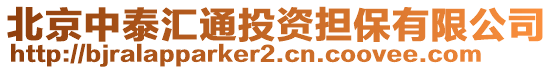 北京中泰匯通投資擔(dān)保有限公司