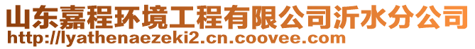 山東嘉程環(huán)境工程有限公司沂水分公司