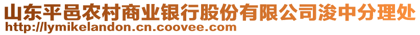 山東平邑農村商業(yè)銀行股份有限公司浚中分理處