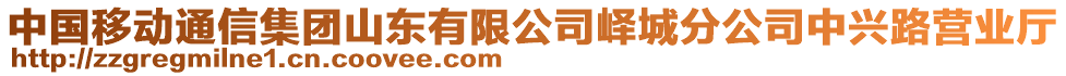 中國移動通信集團山東有限公司嶧城分公司中興路營業(yè)廳