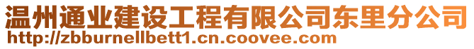 溫州通業(yè)建設(shè)工程有限公司東里分公司