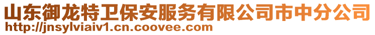 山東御龍?zhí)匦l(wèi)保安服務(wù)有限公司市中分公司