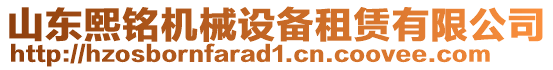 山東熙銘機(jī)械設(shè)備租賃有限公司