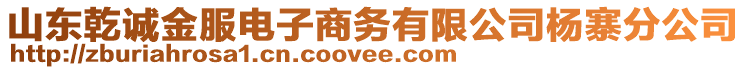 山東乾誠金服電子商務(wù)有限公司楊寨分公司