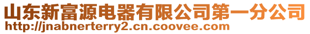 山東新富源電器有限公司第一分公司