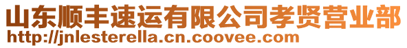 山东顺丰速运有限公司孝贤营业部