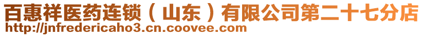 百惠祥醫(yī)藥連鎖（山東）有限公司第二十七分店