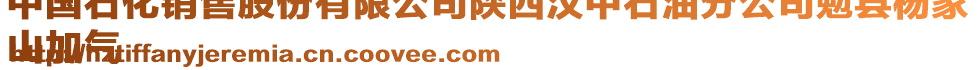 中國石化銷售股份有限公司陜西漢中石油分公司勉縣楊家
山加氣